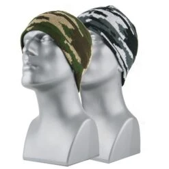 Grand Sierra Men's Acrylic Knit Camo Beanie Hat, Assorted