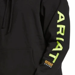 Ariat Men's Rebar Graphic Hoodie, Black/Lime -Cheap Footwear Store 10032993 01 warm removebg preview