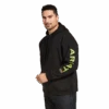 Ariat Men's Rebar Graphic Hoodie, Black/Lime