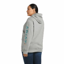 Ariat Women's Rebar Graphic Hoodie, Grey -Cheap Footwear Store 10037619 back plus warm removebg preview