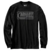 Carhartt Men's Loose Fit Heavyweight Long-Sleeve Logo Graphic T-Shirt