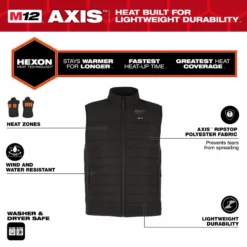 Milwaukee Men's M12 Heated Axis Vest -Cheap Footwear Store 1013037 2