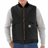 Carhartt Men's Relaxed Fit Firm Duck Insulated Rib Collar Vest