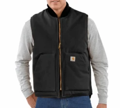 Carhartt Men's Relaxed Fit Firm Duck Insulated Rib Collar Vest