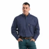 Berne Men's FR Button Down Long Sleeve Work Shirt
