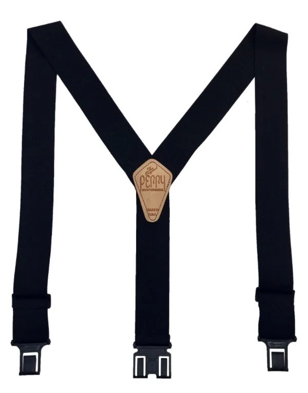 Perry Original 2" Big & Tall Suspenders - Black 1 Perry Original 2" Big & Tall Suspenders - Black