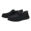 Hey Dude Youth Boys Wally Stretch Canvas Shoes, Black