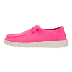 Hey Dude Youth Girls Wendy Stretch Canvas Shoes, Pink -Cheap Footwear Store 41281 680 2