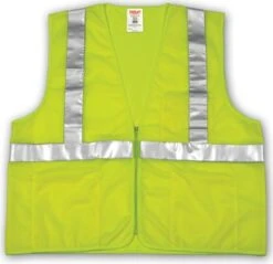 Tingley Mesh Hi Vis Zipper Lime Vest