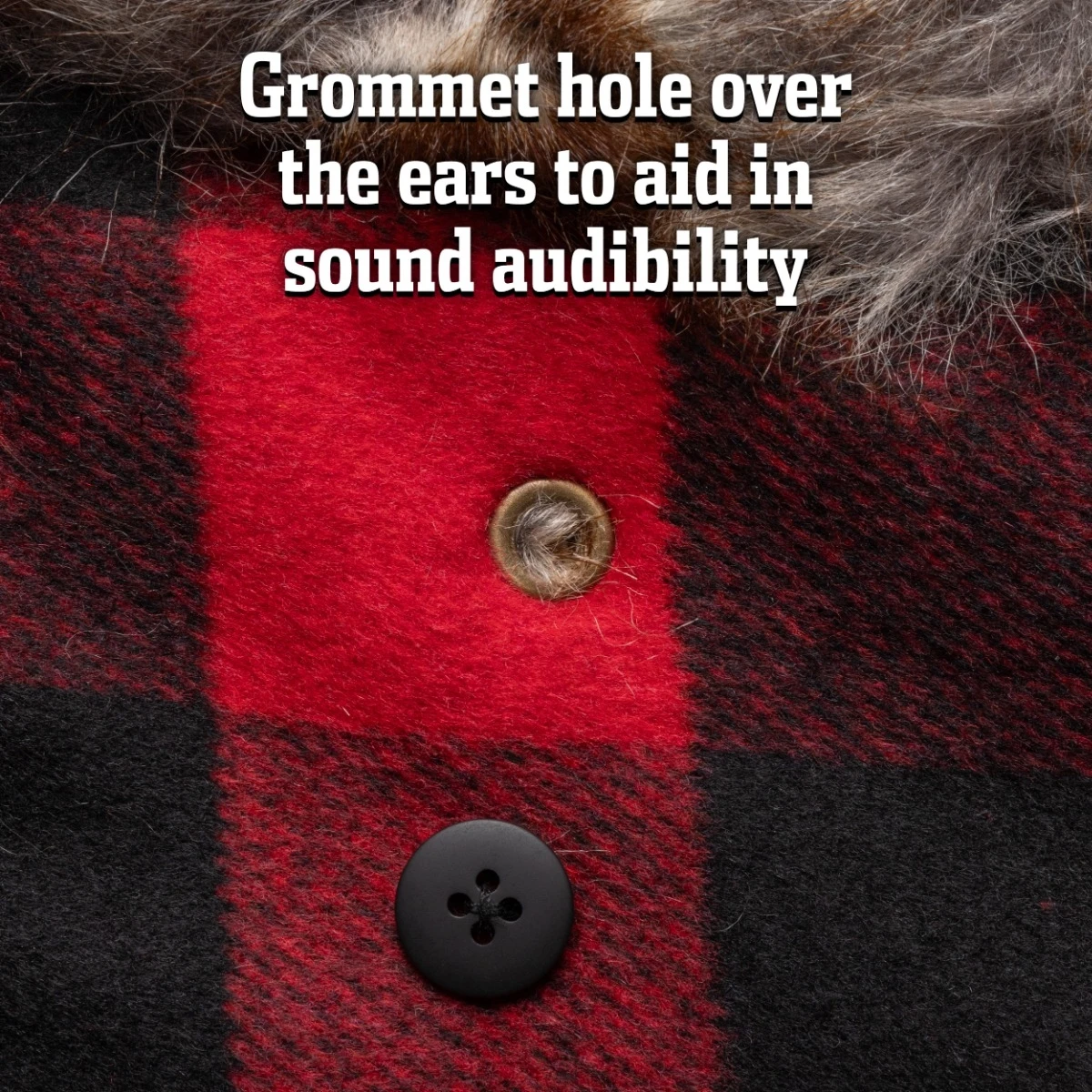 Huntworth Men's Sherpa Trapper Hat With Heat Boost, Red/Black Plaid 4 Huntworth Men's Sherpa Trapper Hat With Heat Boost, Red/Black Plaid - Image 4