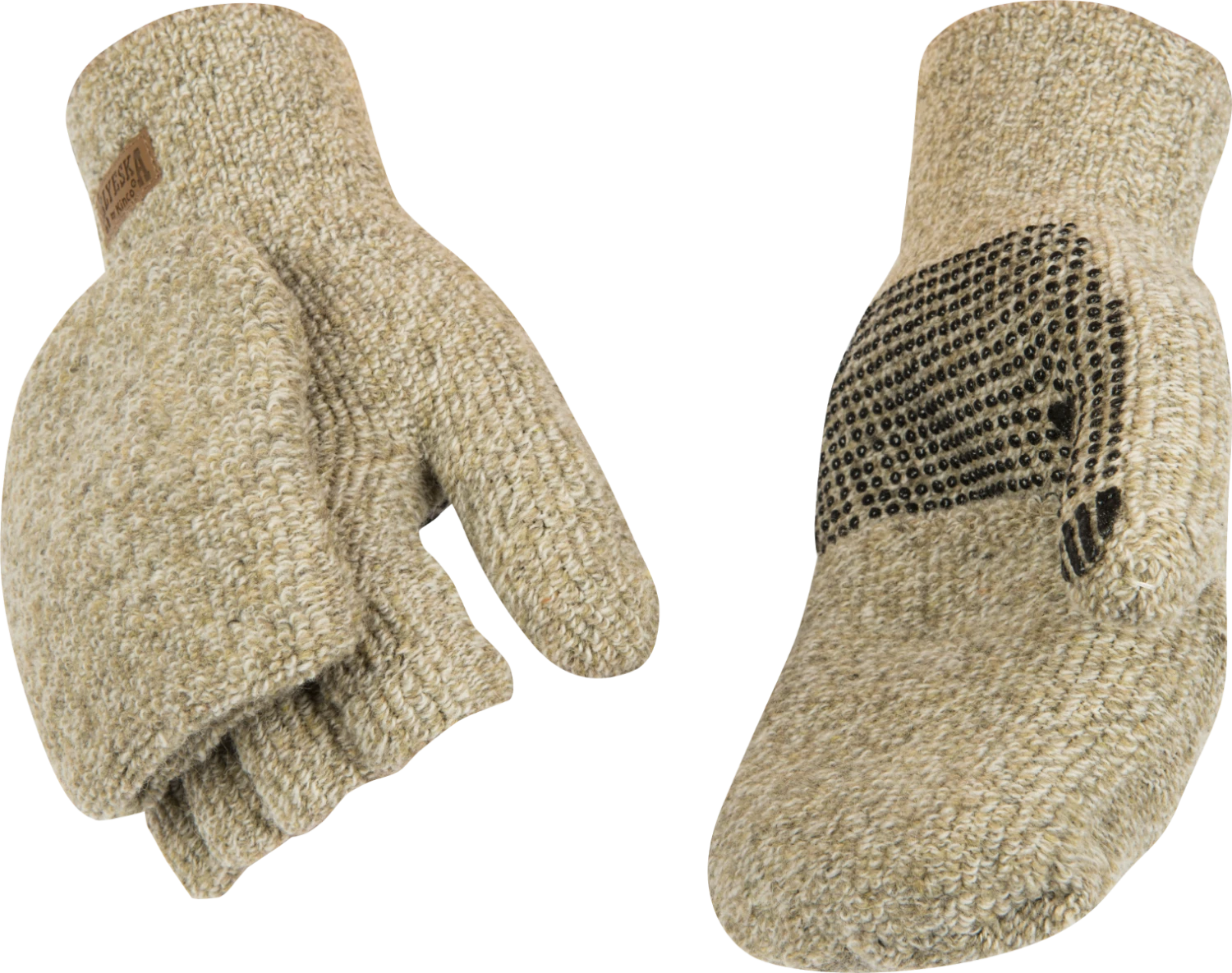 Kinco Alyeska® Lined Knit Shell Half-Finger With Convertible Mitt Hood 1 Kinco Alyeska® Lined Knit Shell Half-Finger With Convertible Mitt Hood