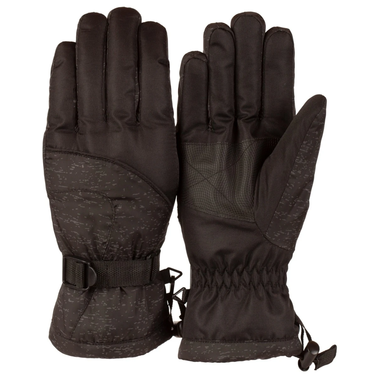Huntworth Women's Plush Ski Gloves, Black/Gray 1 Huntworth Women's Plush Ski Gloves, Black/Gray