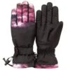 Huntworth Women's Ski Gloves, Black/Wine Wave