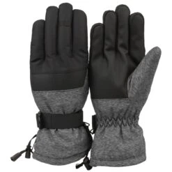 Huntworth Women's Ski Gloves M-XL, Heather Gray/Black
