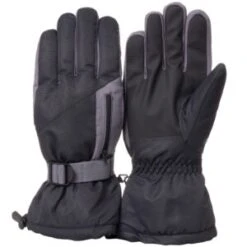 Huntworth Men's Ski Gloves M-XL, Black