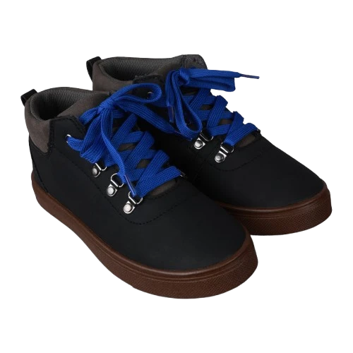 Oomphies Hudson Youth Boys Lace-Up Shoe, Black/Charcoal 1 Oomphies Hudson Youth Boys Lace-Up Shoe, Black/Charcoal