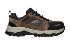 Skechers Men's Work Greetah Comp Toe Shoe, Brown/Black -Cheap Footwear Store 77183 4 1