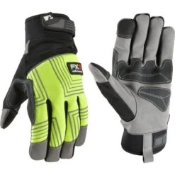 Wells Lamont Men's FX3 Hi Viz Extra Wear Grip Gloves