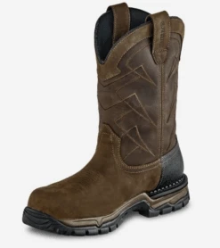 Irish Setter Two Harbors Men's 11 In. Waterproof Leather Safety Toe Pull-On Boot, Brown -Cheap Footwear Store 83966 2 1