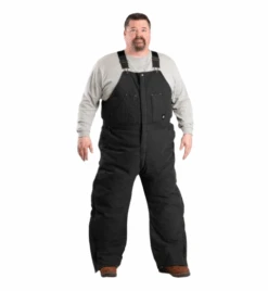 Berne Men's Heartland Insulated Washed Duck Bib Overall, Black -Cheap Footwear Store b377 3 removebg preview 1
