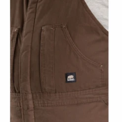 Berne Men's Heartland Insulated Washed Duck Bib Overall, Bark -Cheap Footwear Store bark 5 removebg preview 1