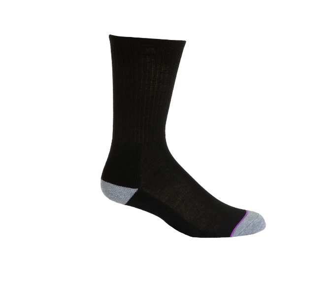 Noble Outfitters Women's 6pk Performance Crew Socks, Black 1 Noble Outfitters Women's 6pk Performance Crew Socks, Black