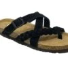 Gaahuu Women's Leather Braided Criss-Cross Footbed Sandal