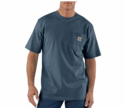Carhartt Men's Loose Fit Heavyweight Short-Sleeve Pocket T-Shirt, Bluestone