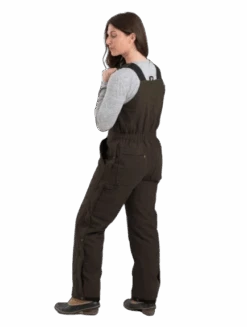 Berne Women's Softstone Duck Insulated Bib Overall -Cheap Footwear Store brn bib1 removebg preview