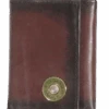 Nocona Men's Trifold 12 Guage Bullet Leather Wallet, Brown