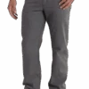 Carhartt Men's Canvas 5-Pocket Relaxed Fit Rugged Flex Pant, Gravel
