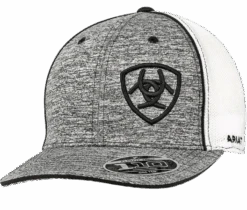 Ariat Men's Offset Shield Logo Cap, Grey