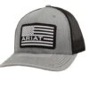Ariat Men's Flag Patch Logo Snapback Cap, Grey