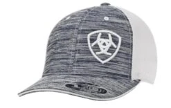 Ariat Men's FlexFit Heather Grey Offset Logo Cap