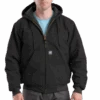 Berne Heritage Duck Hooded Active Work Jacket, Black