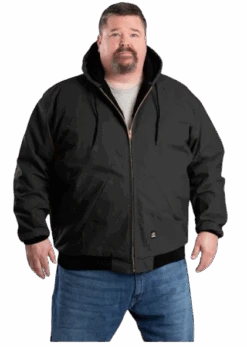 Berne Heritage Duck Hooded Active Work Jacket, Black -Cheap Footwear Store jacket3 removebg preview