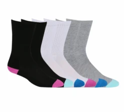 Noble Outfitters Women's 6pk Performance Crew Socks, Jewel