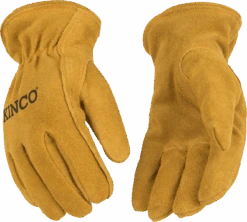 Kinco Kids' Lined Premium Suede Cowhide Driver Glove (Ages 7-12)