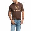 Ariat Men's Liberty USA Short Sleeve T-Shirt, Brown Heather
