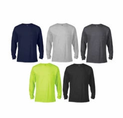 C.W. Hart Men's Long Sleeve Crew Neck Pocket Tee