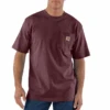 Carhartt Men's Loose Fit Heavyweight Short-Sleeve Pocket T-Shirt, Port