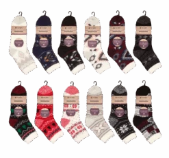 C.W. Hart Women's Warm & Cozy Cabin Socks With Aloe - Assorted