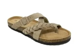 Gaahuu Women's Leather Braided Criss-Cross Footbed Sandal -Cheap Footwear Store tan 3 4