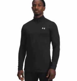 Under Armour Mens UA Base 4.0 Quarter-Zip, Black