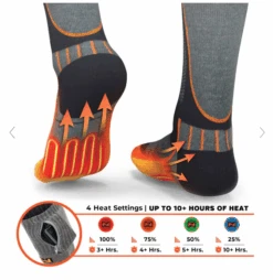 Fieldsheer Women's Premium 2.0 Merino Heated Socks, Pink 6 Fieldsheer Women's Premium 2.0 Merino Heated Socks, Pink -Cheap Footwear Store womens pink sock2