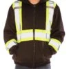 Tingley Hi-Vis Zip-Up X-Back Reflective Hoodie, Black