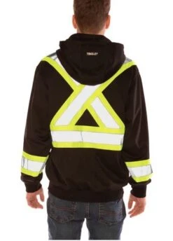 Tingley Hi-Vis Zip-Up X-Back Reflective Hoodie, Black -Cheap Footwear Store xback3